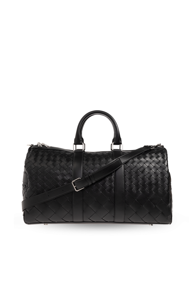 Pochette Bottega Veneta Knot in pelle intrecciata rosa IetpShops Myanmar Black Duffel bag with Intrecciato weave Bottega Veneta